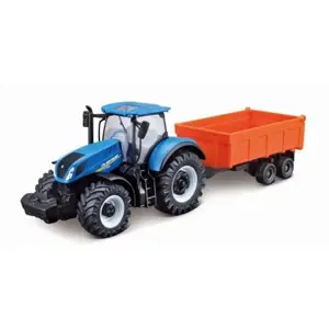 Produkt Bburago 10cm Farm Traktor na setrvačník s vlečkou New Holland T7.315 HD