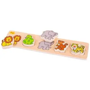 Produkt Bigjigs Baby Dřevěné vkládací puzzle safari