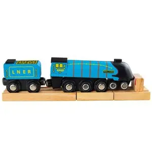 Produkt Bigjigs Rail Dřevěná replika lokomotivy Mallard + 3 koleje