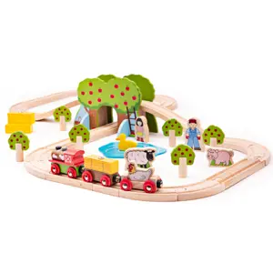 Produkt Bigjigs Rail Dřevěná vláčkodráha farma