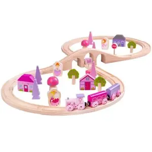 Produkt Bigjigs Rail Dřevěná vláčkodráha osmička pro princezny 40 dílů