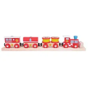 Produkt Bigjigs Rail Hasičský vlak + 3 koleje