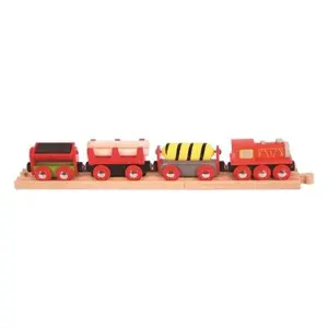 Produkt Bigjigs Rail Nákladní vlak červený + 3 koleje