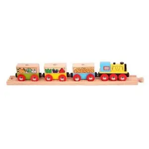 Produkt Bigjigs Rail Nákladní vlak se zeleninou + 3 koleje