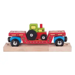 Produkt Bigjigs Rail Vagon s traktorem + 2 koleje