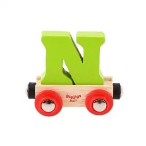 Produkt Bigjigs Rail Vagónek dřevěné vláčkodráhy - Písmeno N