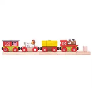 Produkt Bigjigs Rail Vláček farma + 3 koleje