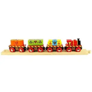 Produkt Bigjigs Rail Vláček s nebezpečným nákladem + 2 koleje