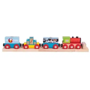 Produkt Bigjigs Rail Vlak se zbožím + 3 koleje