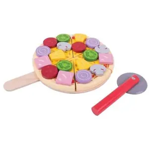 Produkt Bigjigs Toys Dřevěná krájecí pizza