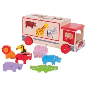 Produkt Bigjigs Toys Dřevěné auto se zvířátky safari