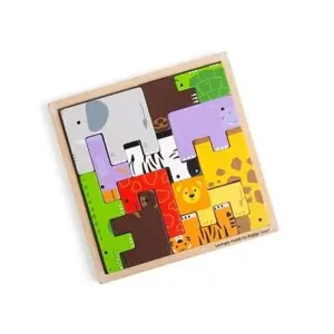 Produkt Bigjigs Toys Dřevěné kostky puzzle se zvířátky safari