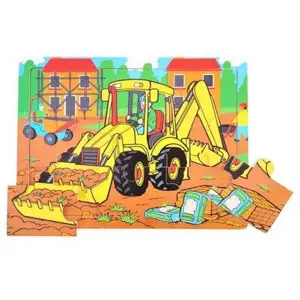 Produkt Bigjigs Toys Dřevěné puzzle bagr 9 dílků