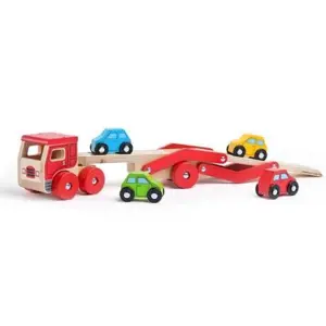 Produkt Bigjigs Toys Dřevěný kamion s auty