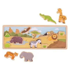 Produkt Bigjigs Toys magnetické puzzle safari