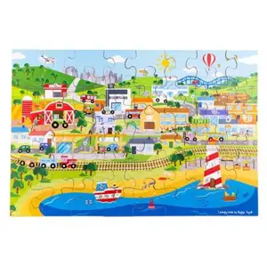 Produkt Bigjigs Toys Podlahové puzzle Město 48 dílků