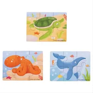 Produkt Bigjigs Toys puzzle 3v1 mořská zvířátka