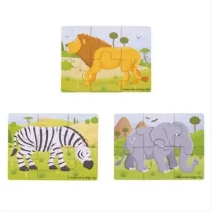 Produkt Bigjigs Toys puzzle 3v1 safari zvířátka