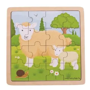 Bigjigs Toys puzzle - Ovečka s jehňátkem