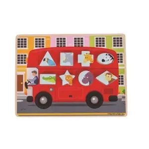 Produkt Bigjigs Toys Vkládací puzzle autobus se zvířátky