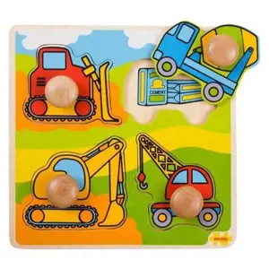 Produkt Bigjigs Toys Vkládací puzzle stavební stroje