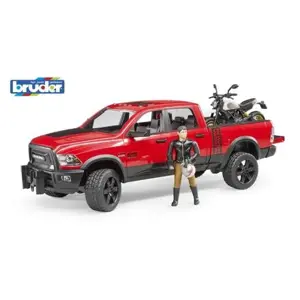 Produkt Bruder 2502 Terénní auto RAM s motocyklem a figurkou