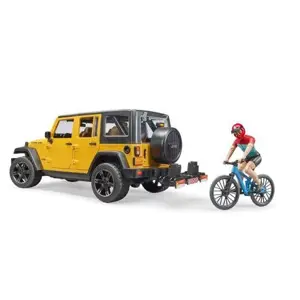 Produkt Bruder 2543 Jeep Wrangler Rubicon s cyklistou a kolem