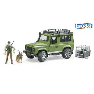 Produkt Bruder 2587 Land Rover Defender, figurka myslivce a psa