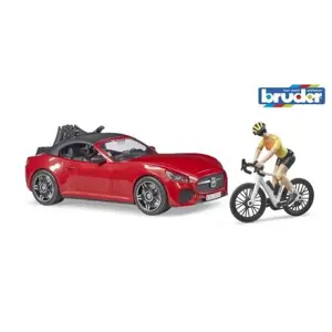 Produkt Bruder 3485 Sportovní auto s cyklistkou a kolem