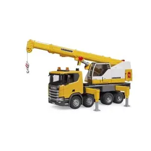 Produkt Bruder 3571 Autojeřáb Scania Super 560R Liebherr se světelným a zvukovým modulem