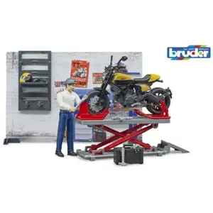 Produkt Bruder 62102 BWORLD Motodílna s figurkou mechanika a motorkou