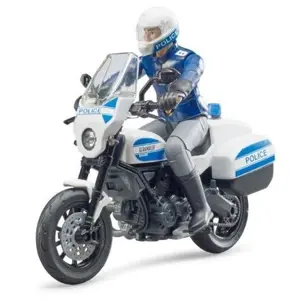 Bruder 62731 BWORLD Policejní motorka Ducati Scrambler s figurkou