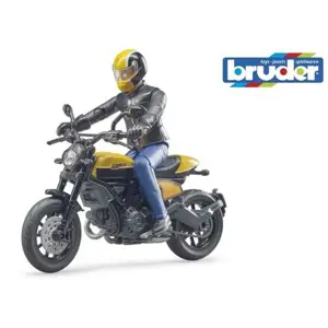 Bruder 63053 BWORLD Motorka Ducati Scrambler s jezdcem