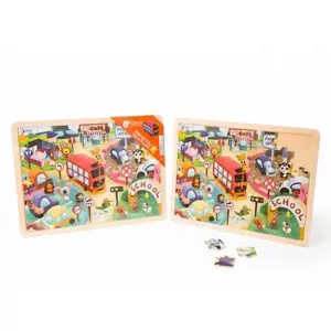 Classic World Puzzle město zvířat 49d