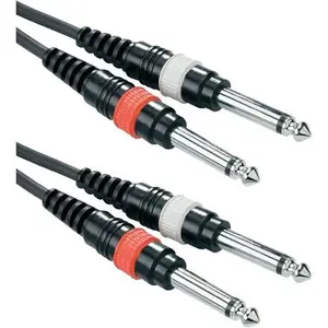 Produkt Double Line kabel 2x jack (M) 6,3 mm / 2x jack (M) 6,3 mm, 5 m