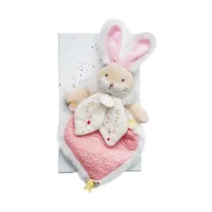 Produkt Doudou Dárková sada - Hračka růžový kamarád králíček 24 cm