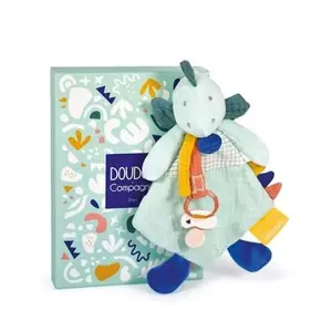 Produkt Doudou Dárková sada - Hračka s úchytem na dudlík dinosaurus zelený 23 cm