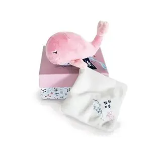 Produkt Doudou Dárková sada - Plyšová růžová velryba 15 cm