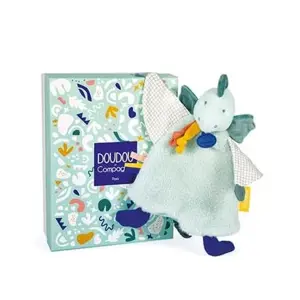 Produkt Doudou Dárková sada - Plyšový usínáček dinosaurus zelený 25 cm