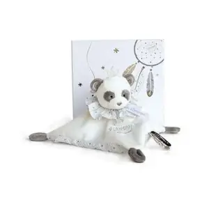 Doudou Dárková sada - plyšový usínáček panda 20 cm