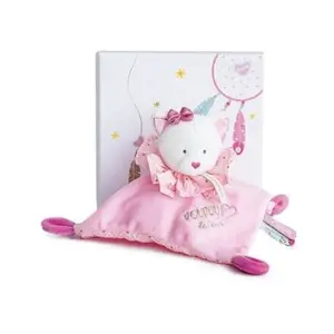 Produkt Doudou Dárková sada - plyšový usínáček růžová kočka 20 cm