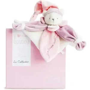 Produkt Doudou Dárková sada - plyšový usínáček růžový medvídek 24 cm