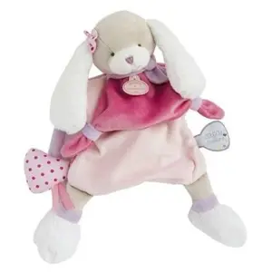 Produkt Doudou Plyšový maňásek pejsek růžový 28 cm