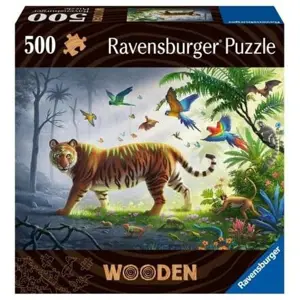 Dřevěné puzzle Tygr v džungli 500 dílků