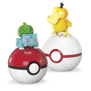 Figurka Pokémon Pokéball Bulbasaut a Psyduck