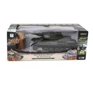 KIK RC tank T-80 No.9995 s dobíjecím packem USB+adaptér 2,4 GHz písková RTR 1:32