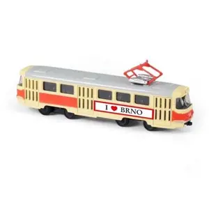 Kovová česká retro tramvaj 16 cm BRNO