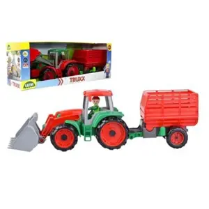 Produkt Lena 4428 Truxx Traktor nakladač s přívěsem na seno s figurkou