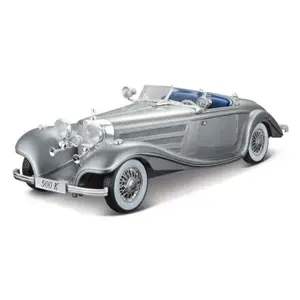 Produkt Maisto - 1936 Mercedes-Benz 500 K Typ Specialroadster, metal šedá, 1:18