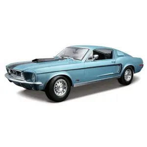 Maisto - Ford Mustang GT Cobra Jet FB 1968, metal modrá, 1:18